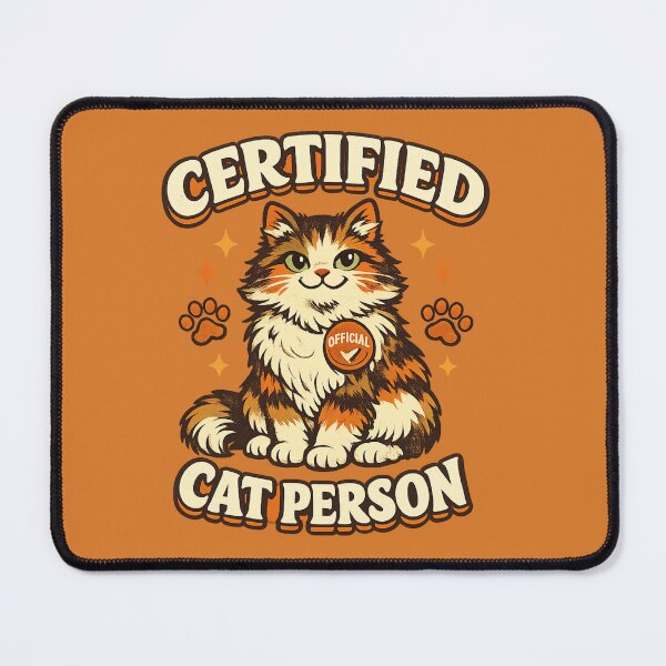 Item preview, Certified Cat Person Retro Vintage Cat Lover Badge Funny Kitty Lover Design designed and sold by MartBook.