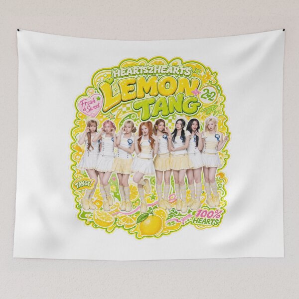 Item preview,  Hearts2Hearts Lemon Tang red backdrop live stage performance design designed and sold by Valereekmerch.