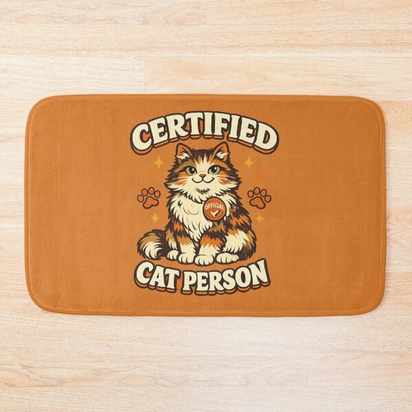 Item preview, Certified Cat Person Retro Vintage Cat Lover Badge Funny Kitty Lover Design designed and sold by MartBook.