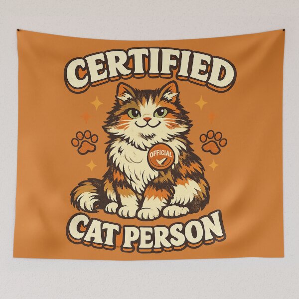Item preview, Certified Cat Person Retro Vintage Cat Lover Badge Funny Kitty Lover Design designed and sold by MartBook.