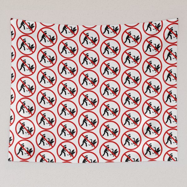 Item preview, Funny No Fighting Geese Sign designed and sold by MonkiFlipp.