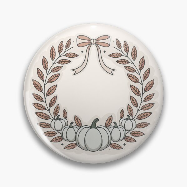 Item preview, Neutral Halloween Pumpkin Wreath designed and sold by TrendMorphic.