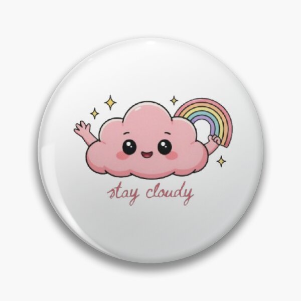 Item preview, Stay Cloudy Cute Kawaii Pink Cloud Rainbow Aesthetic Design designed and sold by Faisal  Shah.