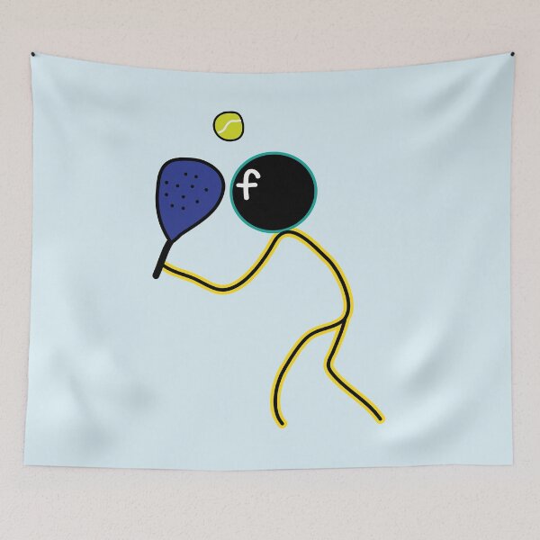 Item preview, Padel playing stickman designed and sold by fluffyfamcraft.