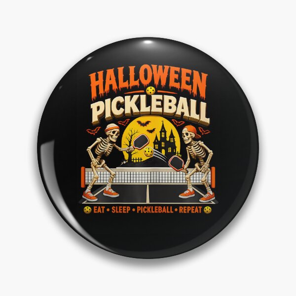 Item preview, Funny Halloween Pickleball Game Skeletons And Pickle Ball designed and sold by Apparel-Vortex.