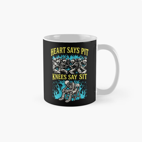 Item preview, Heart Says Pit Knees Say Sit Skeleton designed and sold by Apparel-Vortex.