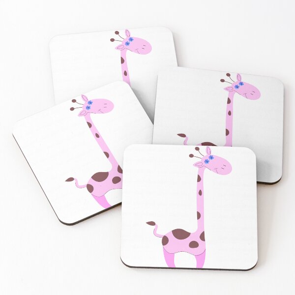 Item preview, Pink Cartoon Giraffe with Flowers  designed and sold by Agnisherl.