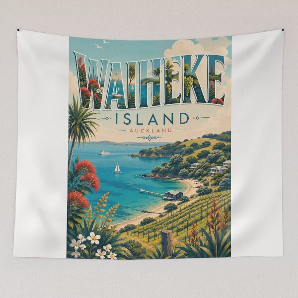 Item preview, Waiheke Island Auckland Hauraki Gulf New Zealand Coastline designed and sold by Places On Earth.