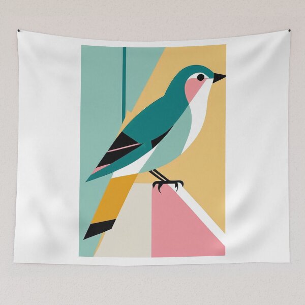 Item preview, Art - Modern Avian Motif, Colorful Geometric Composition designed and sold by World-Pets.
