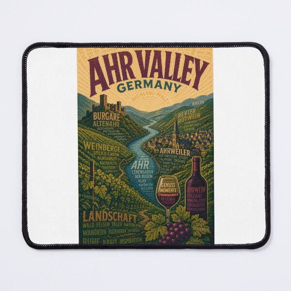 Item preview, Ahr Valley Rhineland Palatinate Germany Wine Region designed and sold by Places On Earth.
