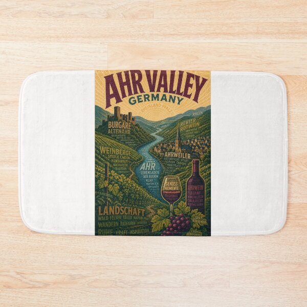 Item preview, Ahr Valley Rhineland Palatinate Germany Wine Region designed and sold by Places On Earth.