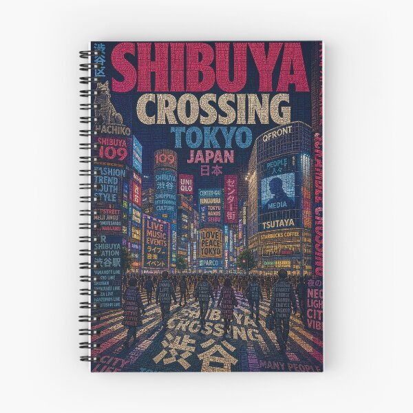 Item preview, Shibuya Crossing Tokyo Japan Neon City District designed and sold by Places On Earth.