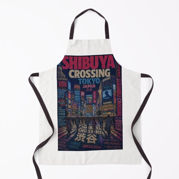 Item preview, Shibuya Crossing Tokyo Japan Neon City District designed and sold by Places On Earth.