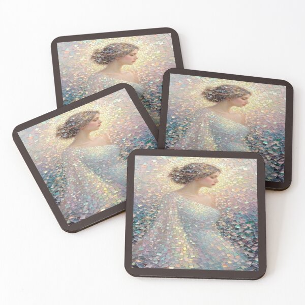 Item preview, Iridescent Mosaic Woman Profile Artwork  designed and sold by NivyasArtistry.