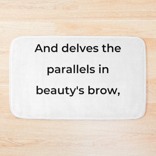 Item preview, “And delves the parallels in beauty’s brow,” - print black designed and sold by ariksworld.