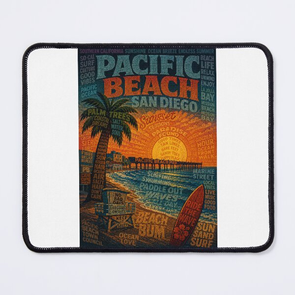Item preview, Pacific Beach San Diego California Sunset Coastline designed and sold by Places On Earth.
