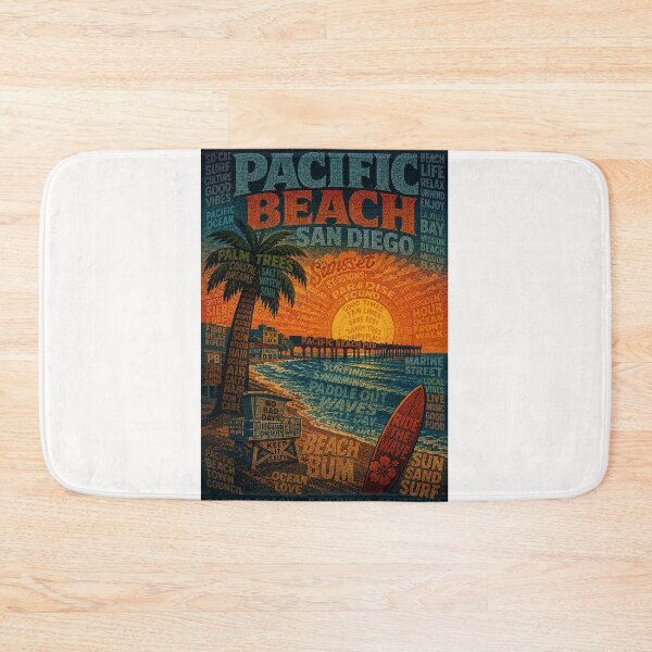 Item preview, Pacific Beach San Diego California Sunset Coastline designed and sold by Places On Earth.