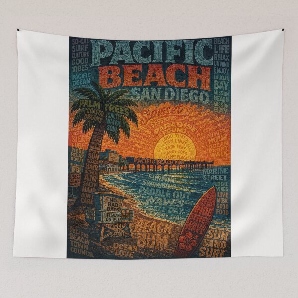 Item preview, Pacific Beach San Diego California Sunset Coastline designed and sold by Places On Earth.