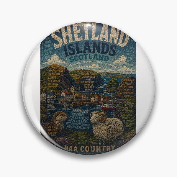 Item preview, Shetland Islands Scotland Coastal Heritage with Lerwick Eshaness and Muckle Flugga designed and sold by Places On Earth.