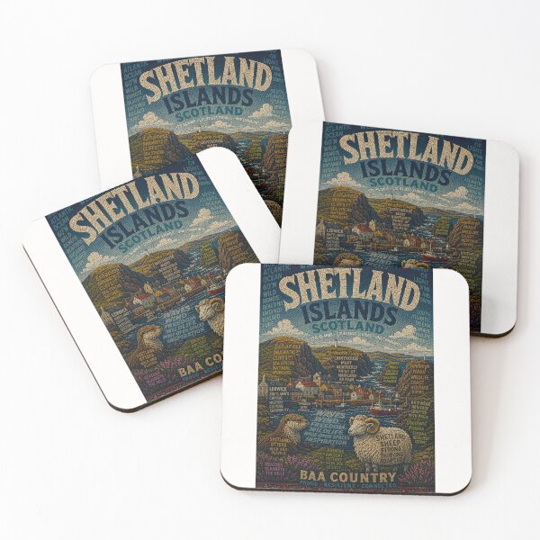 Item preview, Shetland Islands Scotland Coastal Heritage with Lerwick Eshaness and Muckle Flugga designed and sold by Places On Earth.
