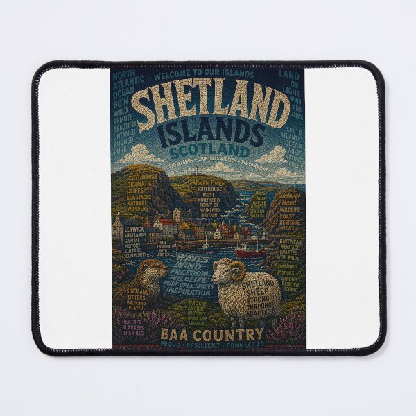 Item preview, Shetland Islands Scotland Coastal Heritage with Lerwick Eshaness and Muckle Flugga designed and sold by Places On Earth.