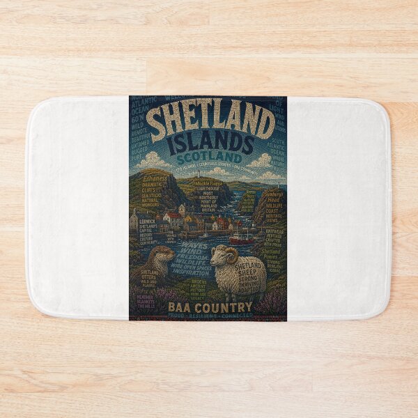 Item preview, Shetland Islands Scotland Coastal Heritage with Lerwick Eshaness and Muckle Flugga designed and sold by Places On Earth.