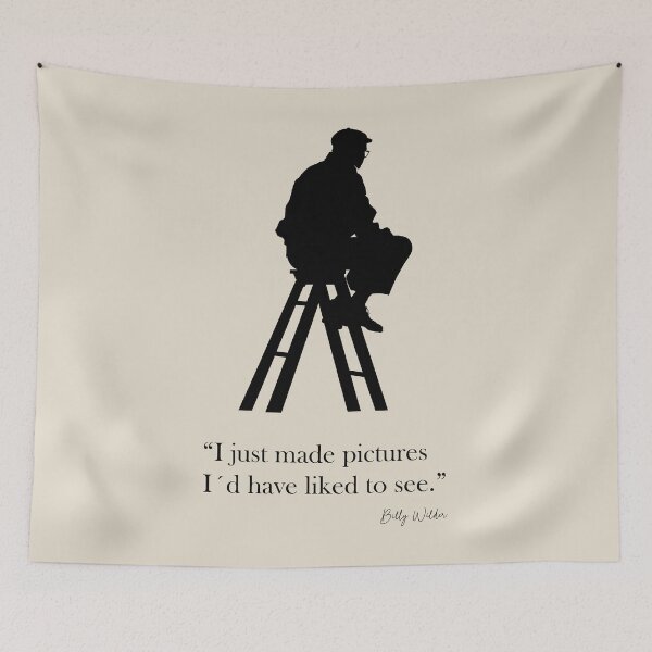 Item preview, Billy Wilder Portrait with Iconic Quote | Classic Cinema designed and sold by FULLER FACTORY.