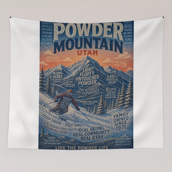 Item preview, Powder Mountain Utah Wasatch Range Ski Resort and James Peak Adventure designed and sold by Places On Earth.