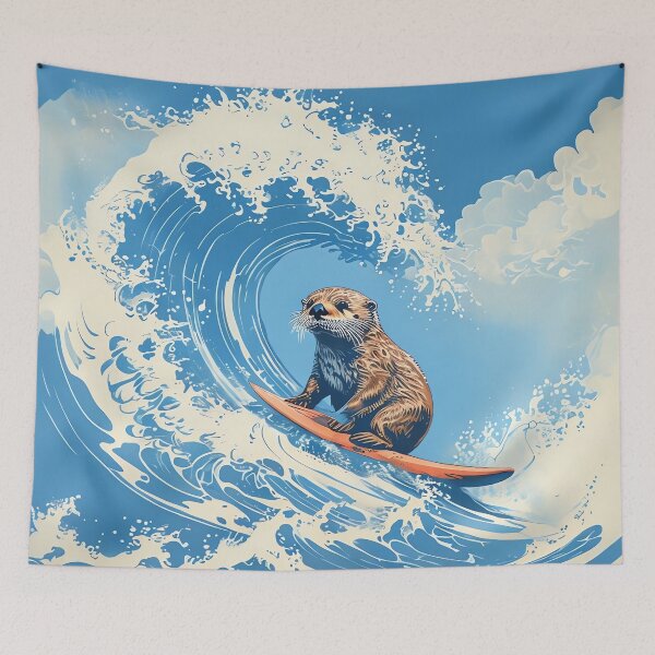 Item preview, Otter Wave Rider designed and sold by ONYX Pixee.