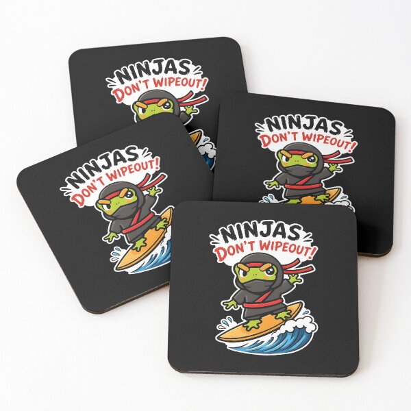 Item preview, Funny Ninja Frog Surfing Wipeout designed and sold by ArtDzignsZA.