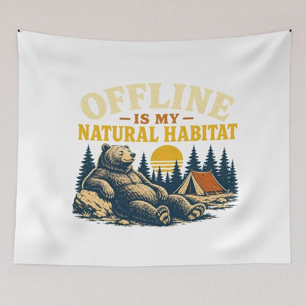 Item preview, Offline Is My Natural Habitat designed and sold by Peak Pop Studio..