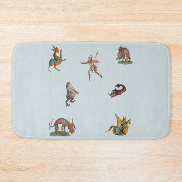 Item preview, rainbow-colored medieval creatures sticker set designed and sold by mooneko.