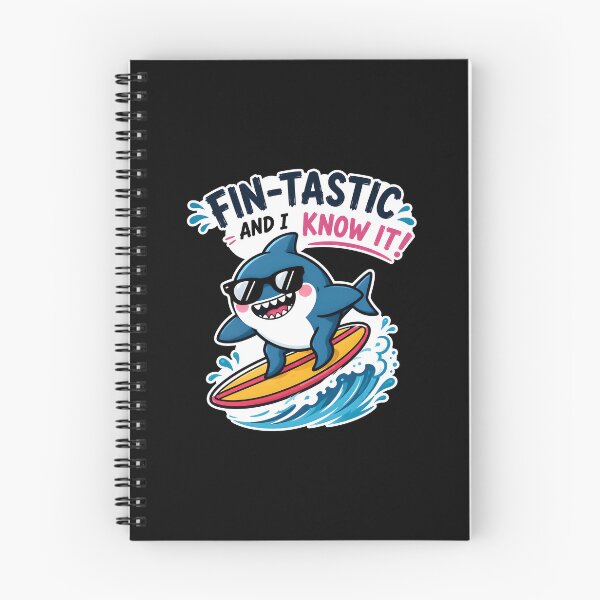 Item preview, Funny Shark Surfer Fin-Tastic designed and sold by Canvas-Whispers.