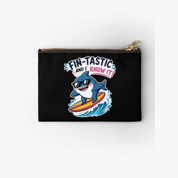 Item preview, Funny Shark Surfer Fin-Tastic designed and sold by Canvas-Whispers.