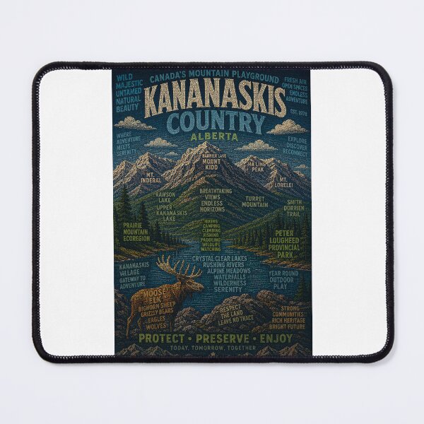 Item preview, Kananaskis Country Alberta Canadian Rockies with Barrier Lake and Mount Kidd designed and sold by Places On Earth.