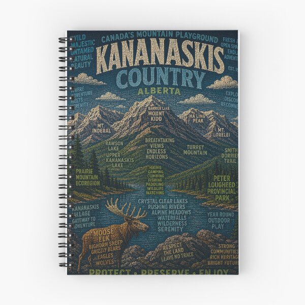 Item preview, Kananaskis Country Alberta Canadian Rockies with Barrier Lake and Mount Kidd designed and sold by Places On Earth.