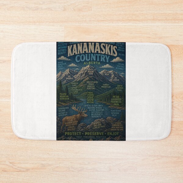 Item preview, Kananaskis Country Alberta Canadian Rockies with Barrier Lake and Mount Kidd designed and sold by Places On Earth.