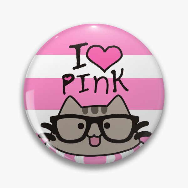 Item preview, I Heart Pink Striped Plusheen designed and sold by ThinDove.