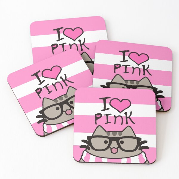 Item preview, I Heart Pink Striped Plusheen designed and sold by ThinDove.
