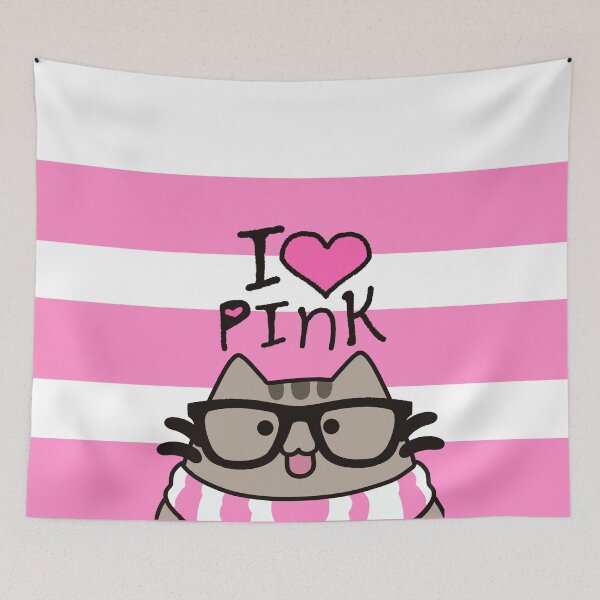 Item preview, I Heart Pink Striped Plusheen designed and sold by ThinDove.