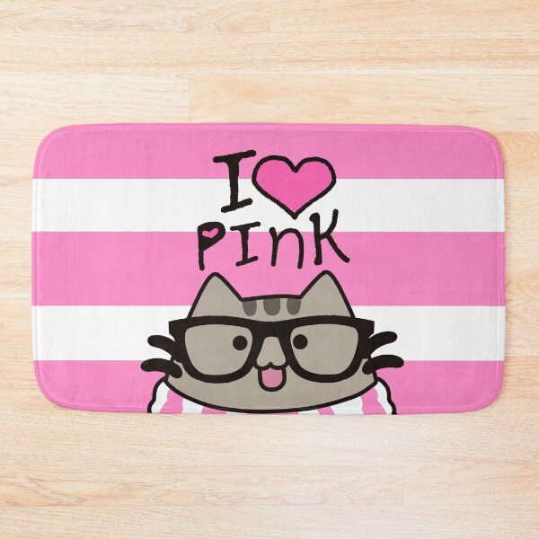 Item preview, I Heart Pink Striped Plusheen designed and sold by ThinDove.