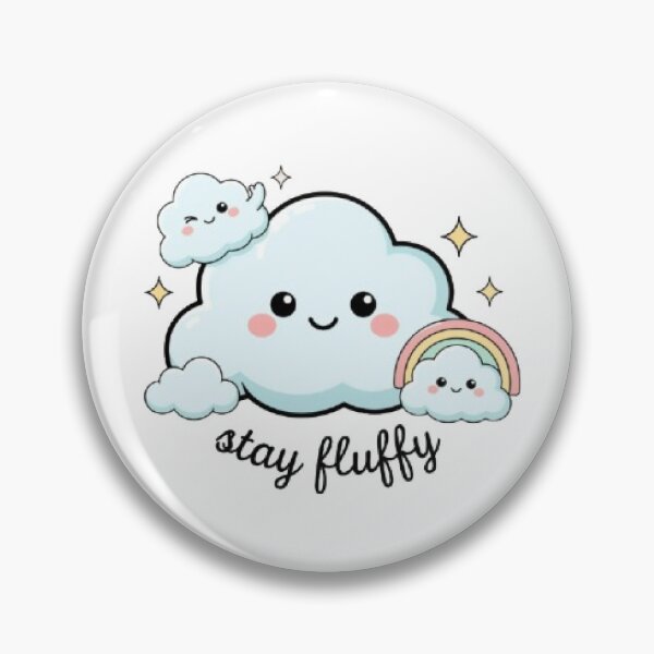 Item preview, Stay Fluffy Cute Cloud Family Rainbow Kawaii Pastel Aesthetic Design designed and sold by Faisal  Shah.
