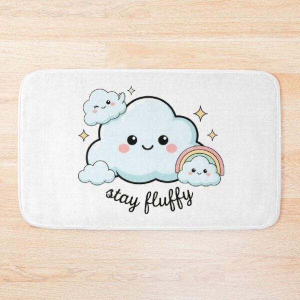Item preview, Stay Fluffy Cute Cloud Family Rainbow Kawaii Pastel Aesthetic Design designed and sold by Faisal  Shah.