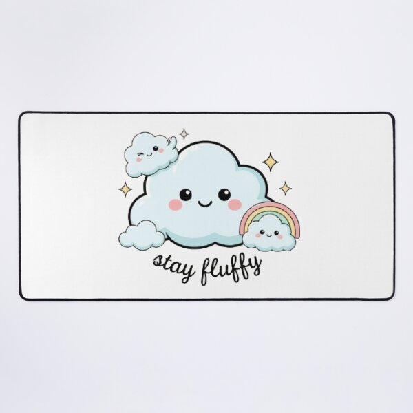 Item preview, Stay Fluffy Cute Cloud Family Rainbow Kawaii Pastel Aesthetic Design designed and sold by Faisal Shah.