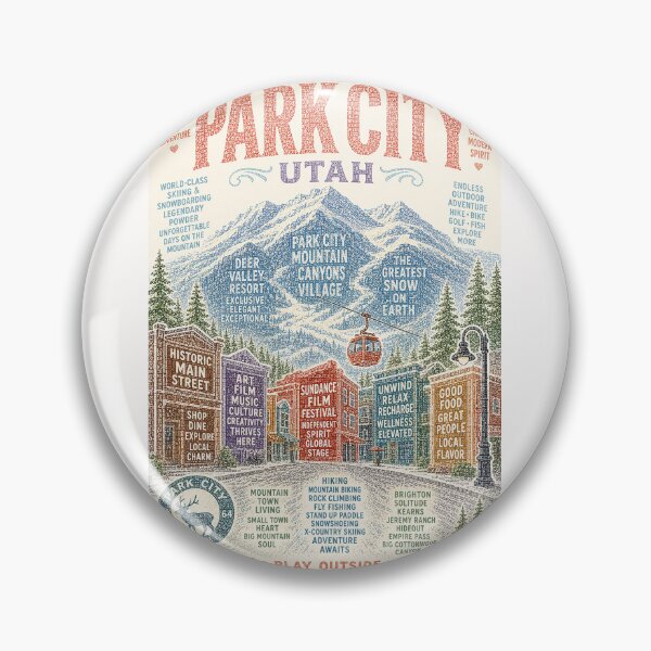 Item preview, Park City Utah Historic Main Street Deer Valley and Canyons Village designed and sold by Places On Earth.