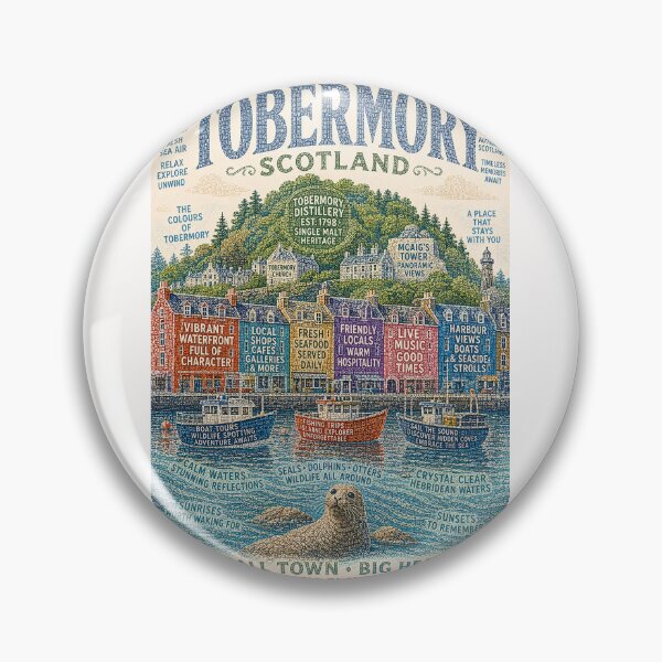 Item preview, Tobermory Isle of Mull Scotland Harbour and Hebridean Coastal Village designed and sold by Places On Earth.