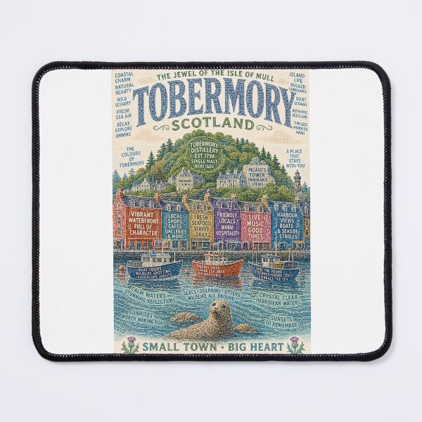 Item preview, Tobermory Isle of Mull Scotland Harbour and Hebridean Coastal Village designed and sold by Places On Earth.