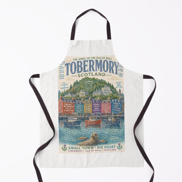 Item preview, Tobermory Isle of Mull Scotland Harbour and Hebridean Coastal Village designed and sold by Places On Earth.