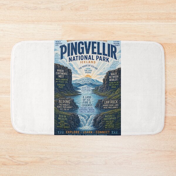 Item preview, Þingvellir National Park Iceland Mid Atlantic Rift and Alþingi Heritage designed and sold by Places On Earth.