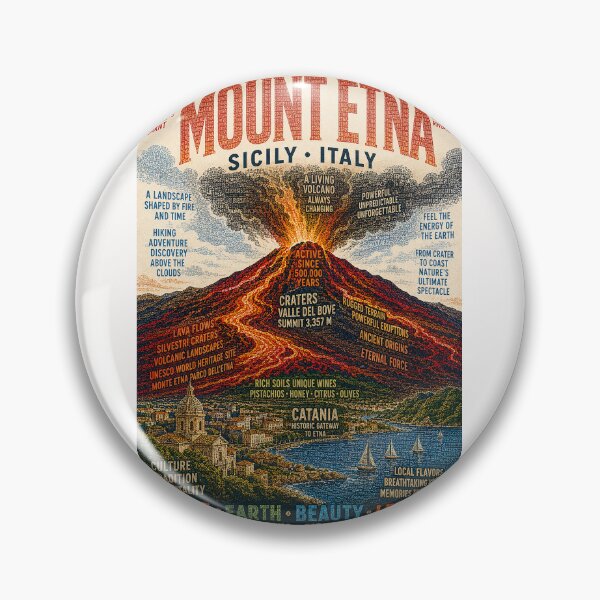 Item preview, Mount Etna Sicily Italy Volcano Above Catania and Valle del Bove designed and sold by Places On Earth.